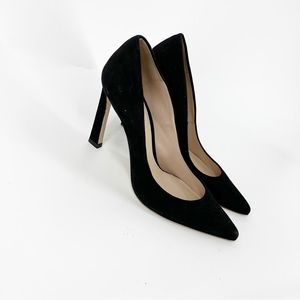 Stuart Weitzman Chicster Seda Suede Pump BLACK SIZE 7M